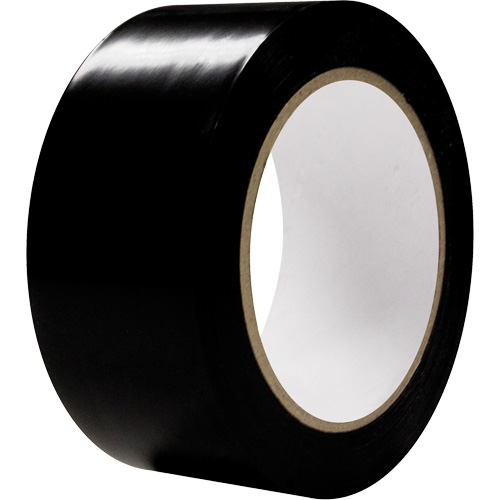 Aisle Marking Tape, 2" x 108', PVC, Black Cam Industrial