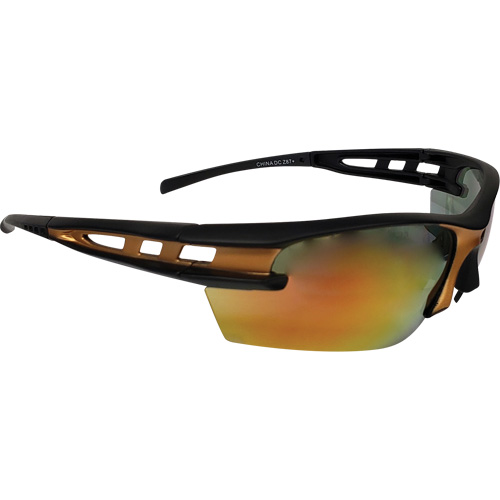Lunettes de s&eacute;curit&eacute; Mango, Lentille Miroir orange, R&eacute;pond ou surpasse la norme CSA Z94.3 Cam Industrial