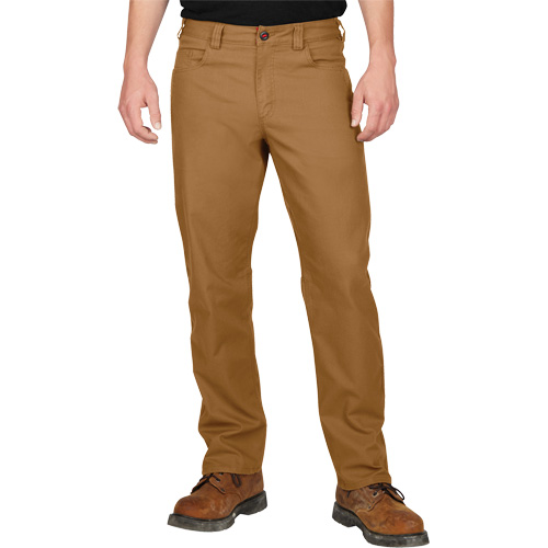 Pantalon de travail flexible et robuste, Poly-coton/Spandex, Khaki, Taille 32, Entrejambe 32 Cam Industrial