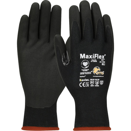 Gants compatibles avec les &eacute;crans tactiles ATG MaxiFlex Cut, Taille T-petit, Calibre 15, Rev&ecirc;tement Mousse de nitrile, Enveloppe en Polyester/Kevlar, ASTM ANSI niveau A4/EN 388 niveau 3/EN 388 niveau D Cam Industrial