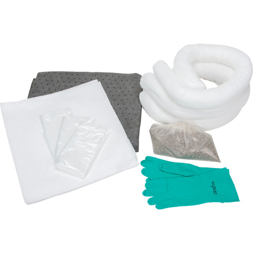 Trousse d'&eacute;quipement de lutte contre les d&eacute;versements, Huile seulement/Universel, Sac, Absorbance de 10 gal. US Cam Industrial