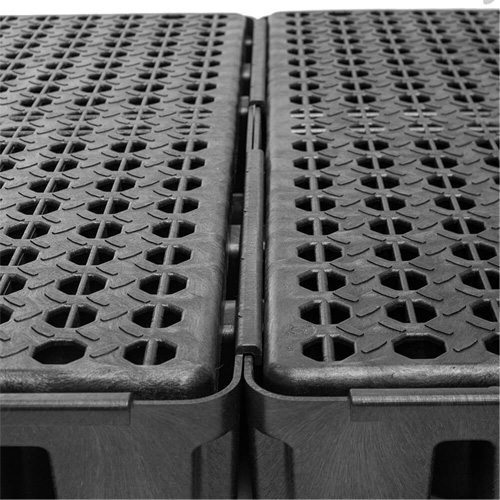 Black Diamond Low Profile Spill Pallet, 102 US gal. Spill Capacity, 96" x 49" x 6.5" Cam Industrial