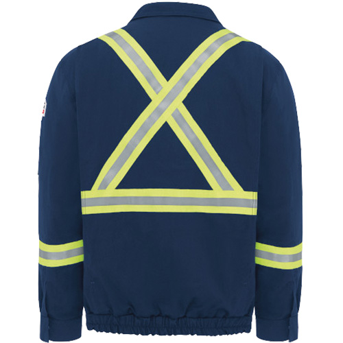 Blouson aviateur doubl&eacute; pour hommes avec garniture r&eacute;fl&eacute;chissante, Petit, Bleu marin, 29 cal/cm² Cam Industrial