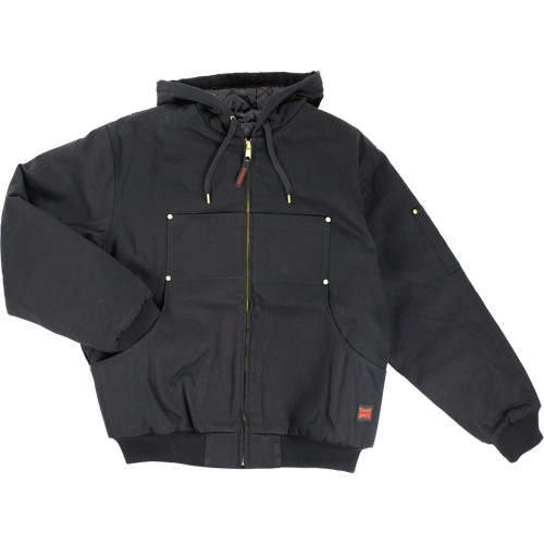 Blouson d'aviateur en toile lourde avec capuchon, Hommes, Moyen (grande taille), Noir Cam Industrial