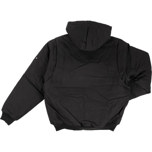 Blouson d'aviateur en toile lourde avec capuchon, Hommes, Moyen (grande taille), Noir Cam Industrial