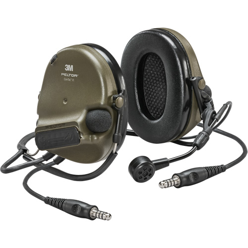 Peltor ComTac VI NIB Dual Lead Headset, Neckband Style, 22 dB Cam Industrial