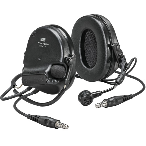 Peltor ComTac VI NIB Dual Lead Headset, Neckband Style, 22 dB Cam Industrial