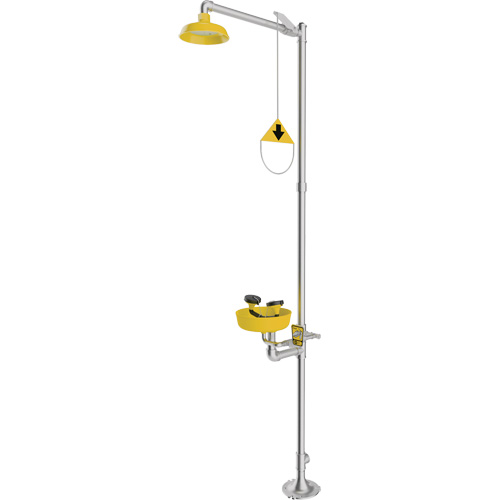 Douche durgence et douche oculaire combin&eacute;es, Socle Cam Industrial