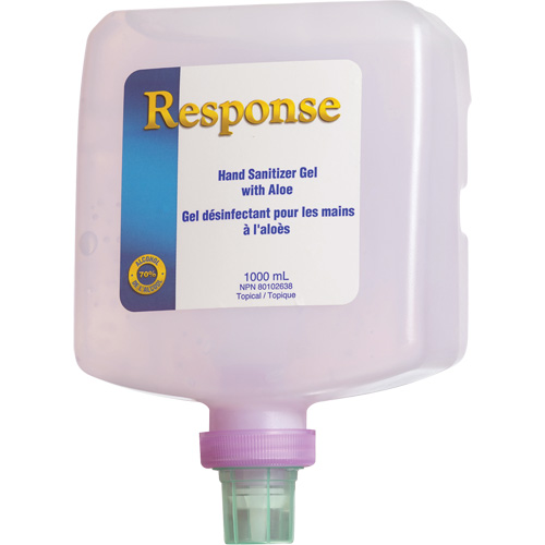 Response&reg; Hand Sanitizer Gel with Aloe, 1000 ml, Pump Bottle, 70% Alcohol Cam Industrial