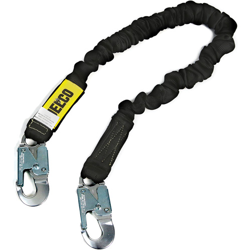 Arc Flash Lanyard, 6', Locking Snap Hook Center, Locking Snap Hook Leg Ends, Nylon Cam Industrial
