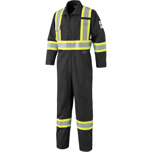 7702BK FR-Tech&reg; 88/12 FR Arc Rated Coveralls, Size 36, Black, 9.7 cal/cm² Cam Industrial