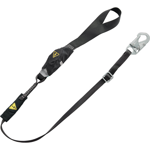 V-Series Utility Energy Absorbing Lanyard, 6', Snap Hook Center, Snap Hook Leg Ends, Nylon Cam Industrial