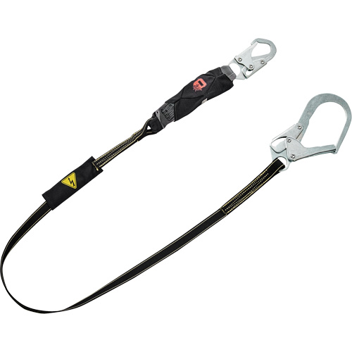 V-Series Welding Shock Absorbing Lanyard, 6', Snap Hook Center, Snap Hook Leg Ends, Kevlar&reg;/Nomex&reg; Cam Industrial