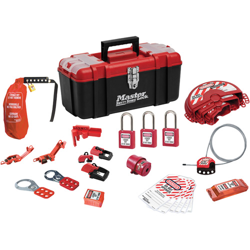 Standard Lockout Kit with Zenex Thermoplastic Locks, Electrical/Valve Kit, 27 Components Cam Industrial