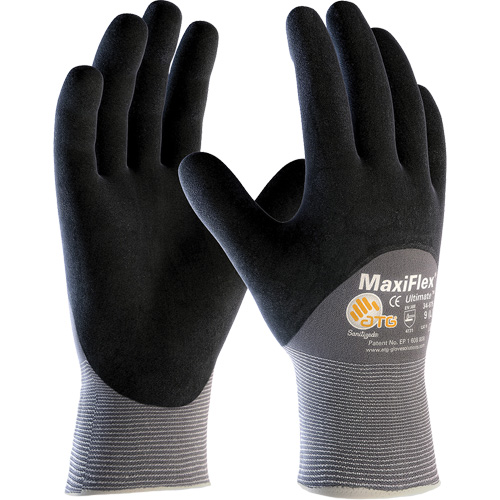 Gants compatibles avec les &eacute;crans tactiles ATG MaxiFlex Ultimate, Grand, R&ecirc;vetement Nitrile, Calibre 15, Enveloppe en Nylon/&eacute;lasthanne Cam Industrial
