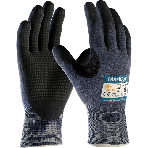 Gants ATG MaxiCut Ultra DT, Taille Grand, Calibre 15, Rev&ecirc;tement Nitrile, Enveloppe en Fil technique, ASTM ANSI niveau A3/EN 388 niveau 5/EN 388 niveau C Cam Industrial