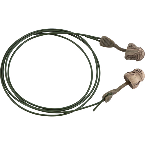 Glide&reg; Camo Foam No-Roll Twist-In Earplugs, Bulk - Box, Corded Cam Industrial