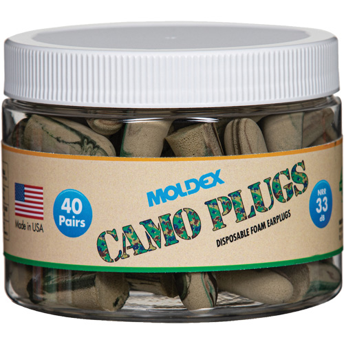 Camo Earplugs, Bulk - Canister Cam Industrial