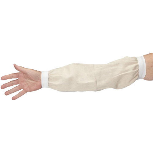 Sleeves, 18", Cotton, White Cam Industrial