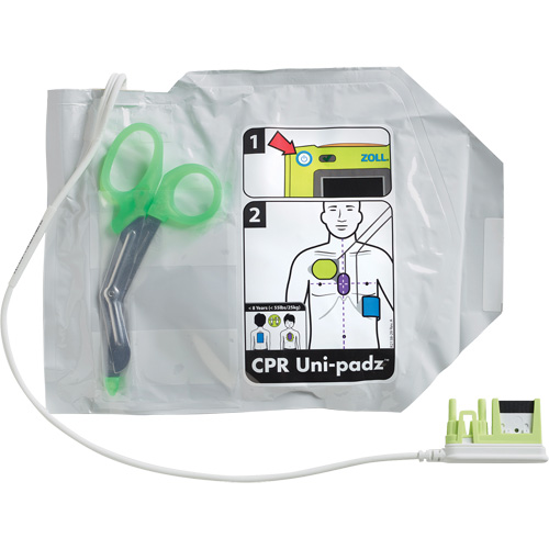 &eacute;lectrodes RCR pour adultes & enfants Uni-Padz, Zoll AED 3 Pour, Classe 4 Cam Industrial
