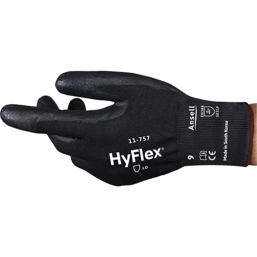 Gants r&eacute;sistant aux coupures Hyflex 11-757, Taille 6, Calibre 18, Rev&ecirc;tement Polyur&eacute;thane, Enveloppe en Intercept, ASTM ANSI niveau A7/EN 388 niveau F Cam Industrial