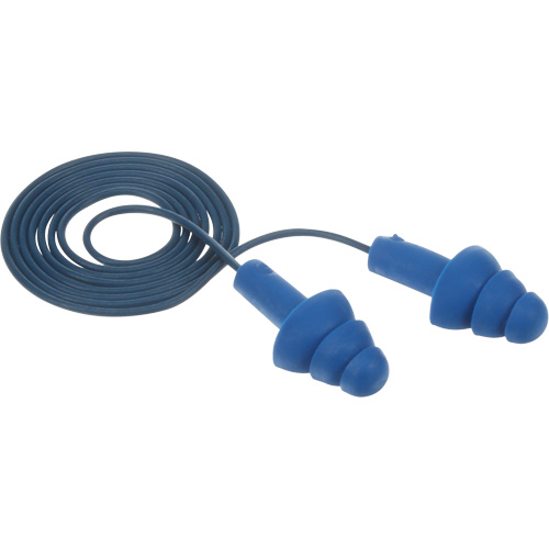 E-A-R Ultrafit Premolded Earplugs, Corded, One-Size, Bulk - Polybag, NRR 25 dB NRR dB Cam Industrial