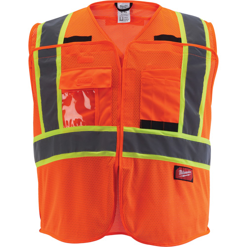 Flagman Safety Vest, High Visibility Orange, Medium/Small Cam Industrial