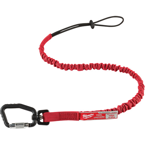 Locking Tool Lanyard, Bungee, Carabiner/Loop Cam Industrial