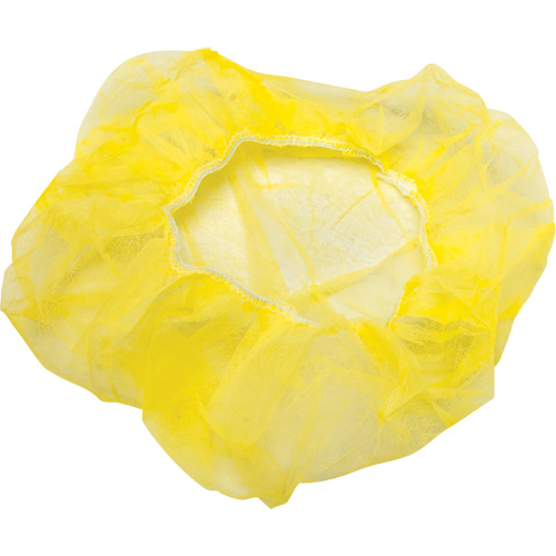 Bonnets bouffants, Polypropyl&egrave;ne, 21", Jaune Cam Industrial