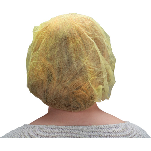 Bonnets bouffants, Polypropyl&egrave;ne, 21", Jaune Cam Industrial