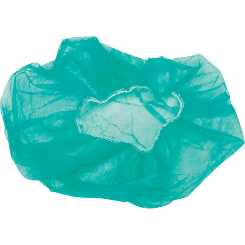 Bonnets bouffants, Polypropyl&egrave;ne, 24", Vert Cam Industrial