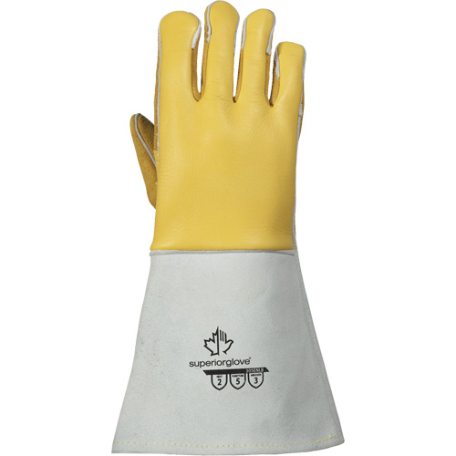 Gants de soudage TIG, Cuir fleur de d'&eacute;lan, Taille Petit Cam Industrial