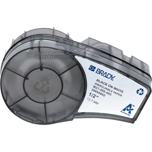 Water Soluble Labels with Ribbon, Black Cam Industrial