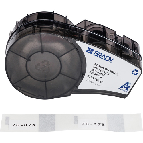 &eacute;tiquettes polyvalentes avec ruban pour environnements hostiles, Noir Cam Industrial