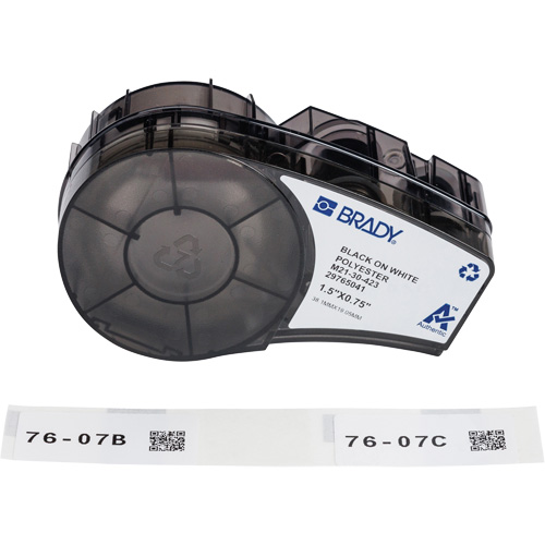 &eacute;tiquettes polyvalentes avec ruban pour environnements hostiles, Noir Cam Industrial