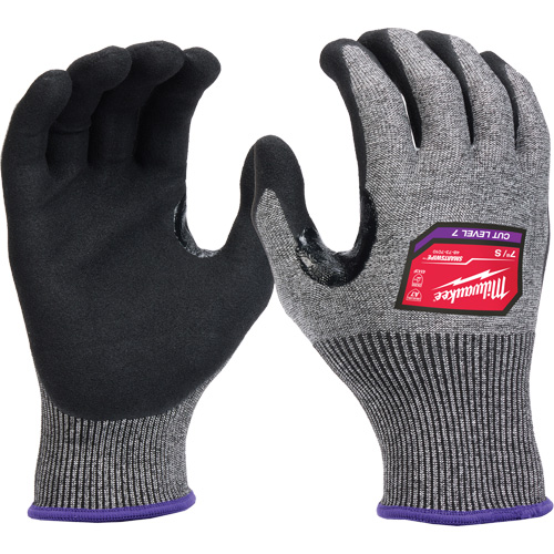 Gants enduits par trempage &agrave; dext&eacute;rit&eacute; &eacute;lev&eacute;e, Taille Petit, Calibre 18, Rev&ecirc;tement Nitrile, Enveloppe en Nylon/Poly&eacute;thyl&egrave;ne/Tungst&egrave;ne, ASTM ANSI niveau A7/EN 388 niveau F Cam Industrial