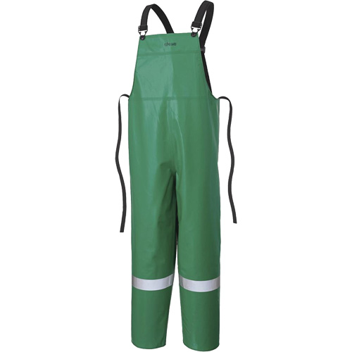 P43 035 CA-43&reg; FR Chemical- & Acid-Resistant Safety Bib Pants, Small, Green Cam Industrial