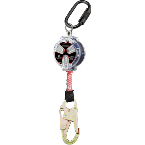 Dynamic Small Snap Hook Self-Retracting Lifeline, 6', Polyester, Swivel Cam Industrial