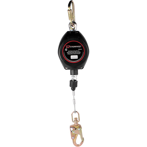 Cordage de s&eacute;curit&eacute; autor&eacute;tractable Dynamic, 20', Acier galvanis&eacute;, Pivotant Cam Industrial