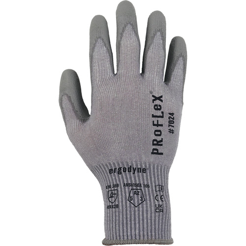 Gants r&eacute;sistant &agrave; la coupe Proflex 7024, Taille Petit, Calibre 13, Rev&ecirc;tement Polyur&eacute;thane, Enveloppe en Polyester/PEHP/Spandex, ASTM ANSI niveau A2/EN 388 niveau B Cam Industrial