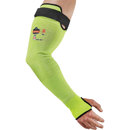 Manche de protection contre la coupe ProFlex 7941-PR, TenaLux, 22", ASTM ANSI niveau A4/EN 388 niveau D, Lime haute visibilit&eacute; Cam Industrial