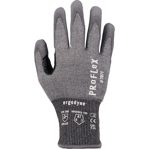 ProFlex 7071 PU Coated Cut-Resistant Gloves, Size Small, 18 Gauge, Polyurethane Coated, HPPE/Tungsten Shell, ASTM ANSI Level A7/EN 388 Level F Cam Industrial