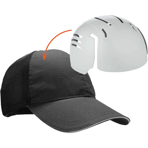 Skullerz 8946 Standard Baseball Cap with Bump Cap Insert, Black Cam Industrial
