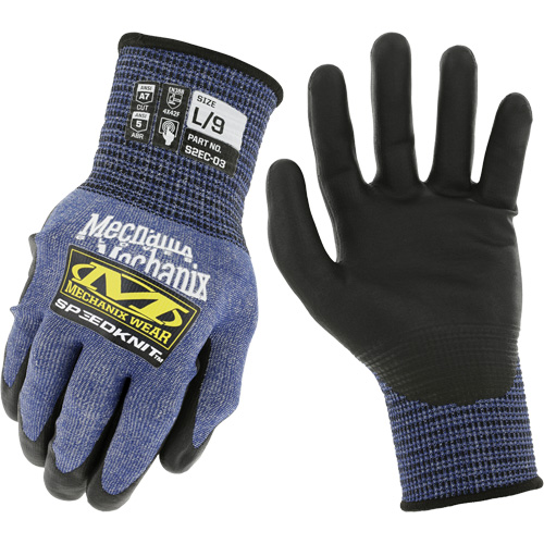 Gants r&eacute;sistants aux coupures SpeeKnit S2EC03, Taille Petit/7, Calibre 18, Rev&ecirc;tement Ur&eacute;thane, Enveloppe en PEHP/Tungst&egrave;ne, ASTM ANSI niveau A7/EN 388 niveau F Cam Industrial