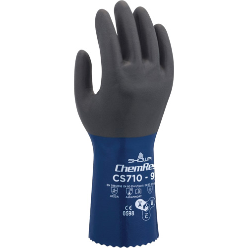 CS710 Chemical-Resistant Gloves, Size 7, 12" L, Polyester Cam Industrial