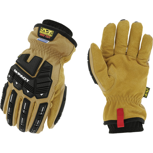 Coldwork Waterproof M-Pact&reg; Driver Gloves, 8, Grain Leather Palm, Elastic Cuff Cam Industrial
