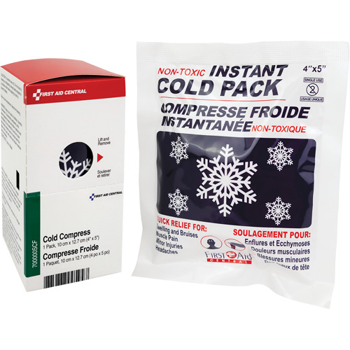 SmartCompliance&reg; Refill Instant Compress, Cold, Single Use, 4" x 5" Cam Industrial
