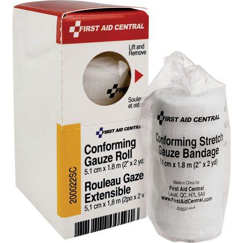SmartCompliance&reg; Refill Conforming Stretch Gauze Bandage, Roll, 6' L x 2" W, Sterile, Medical Device Class 1 Cam Industrial