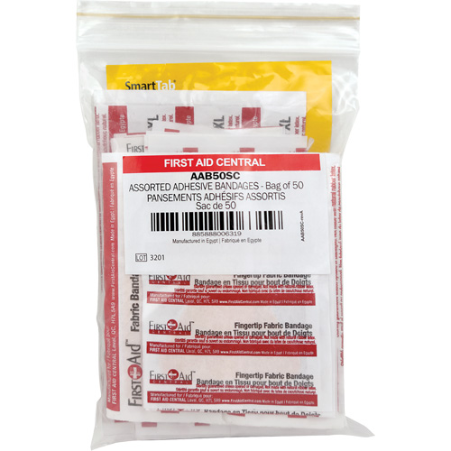 Recharge de bandages adh&eacute;sifs SmartCompliance, Assorti, Tissu/Plastique, Non st&eacute;rile Cam Industrial