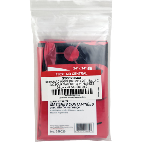 SmartCompliance&reg; Refill Waste Bags, Bio-Hazard, 24" L x 24" W Cam Industrial